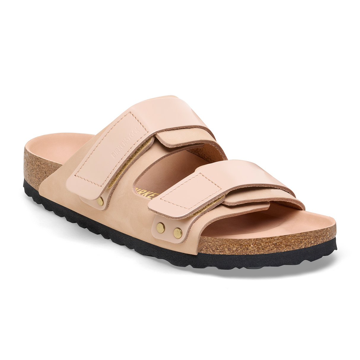 Birkenstock Uji Hex Narrow Slide Sandal (Women) - High Shine New Beige Nubuck Sandal - Slide - The Heel Shoe Fitters