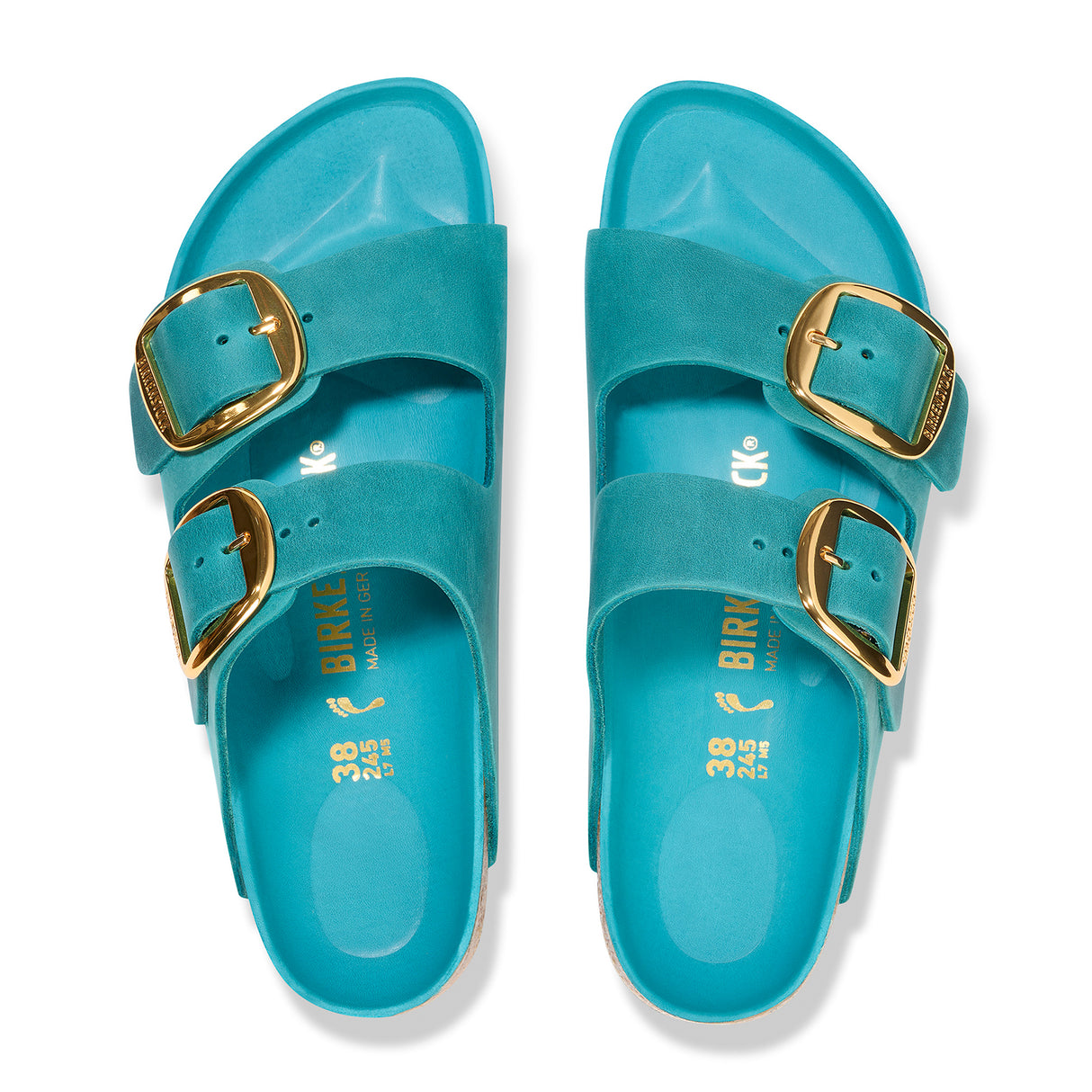 Birkenstock Arizona Big Buckle Slide Sandal (Women) - Biscay Bay Oiled Leather Sandal - Slide - The Heel Shoe Fitters