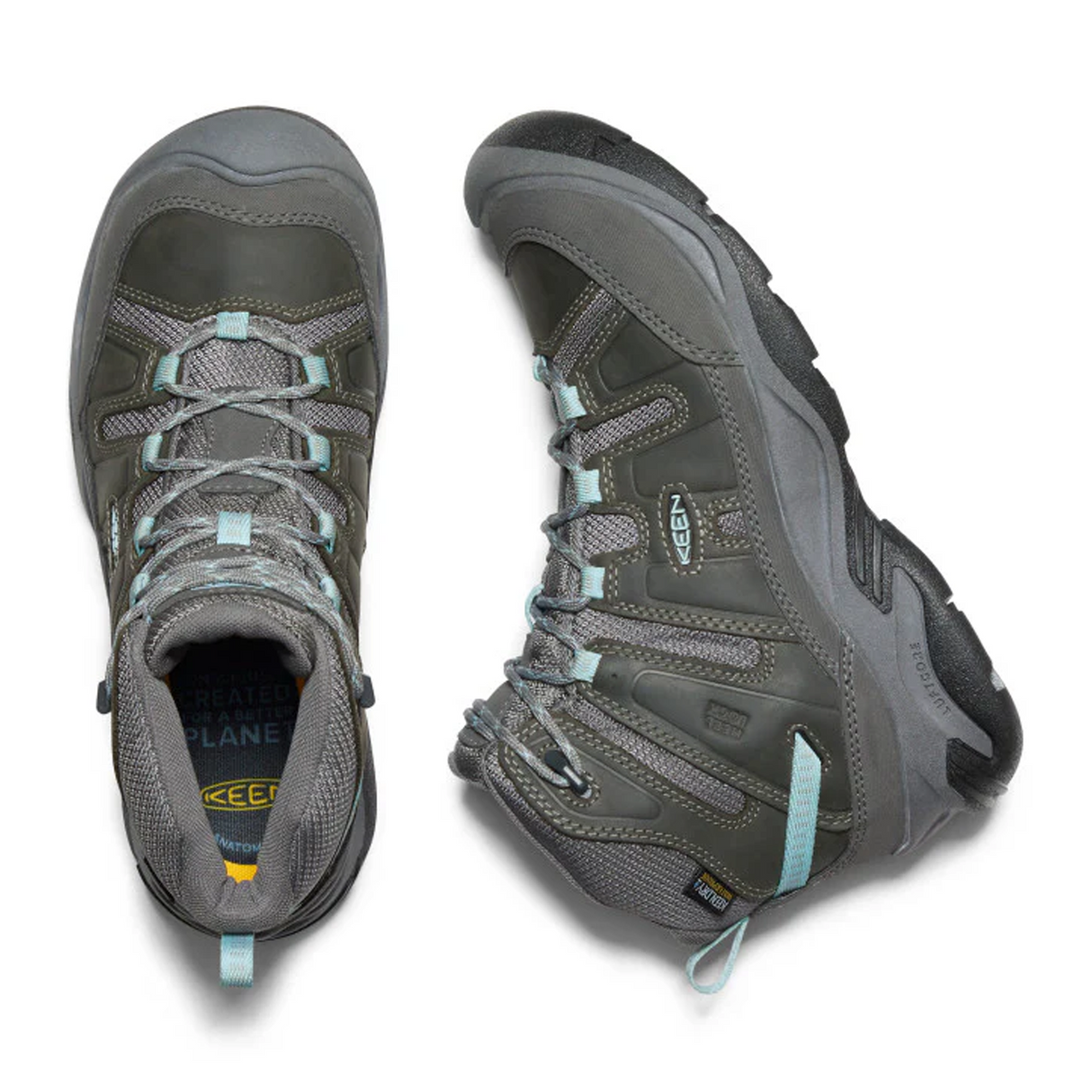 Keen Circadia Mid Waterproof Hiking Boot (Women) - Steel Grey/Cloud Blue Boots - Winter - Mid Boot - The Heel Shoe Fitters