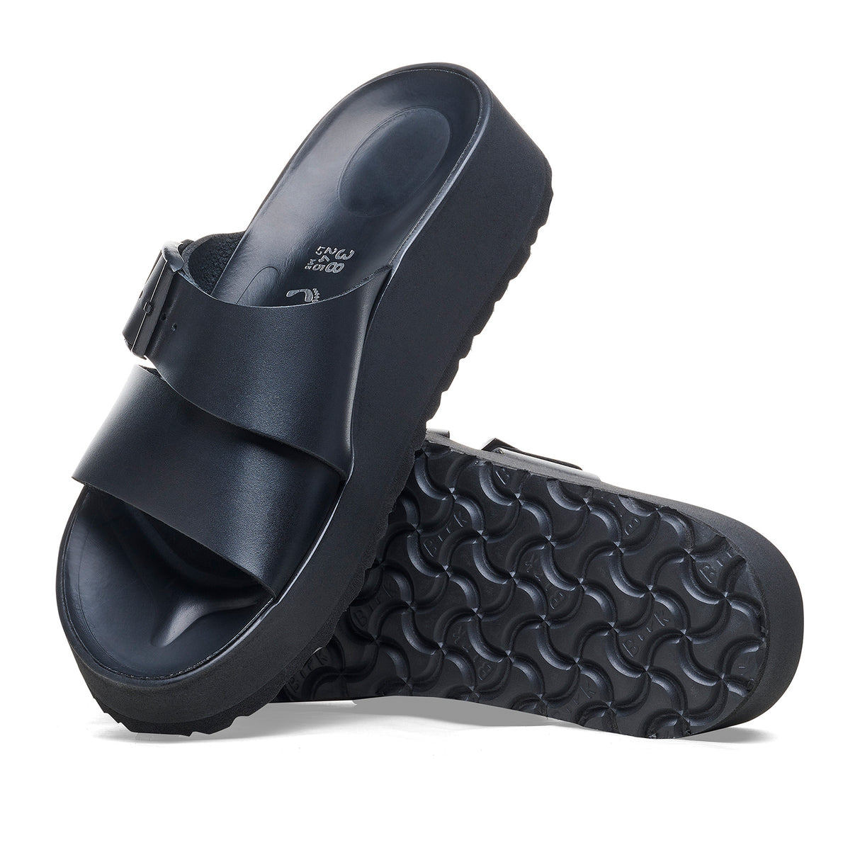 Birkenstock Almina Narrow Slide Sandal (Women) - Black Leather Sandal - Slide - The Heel Shoe Fitters