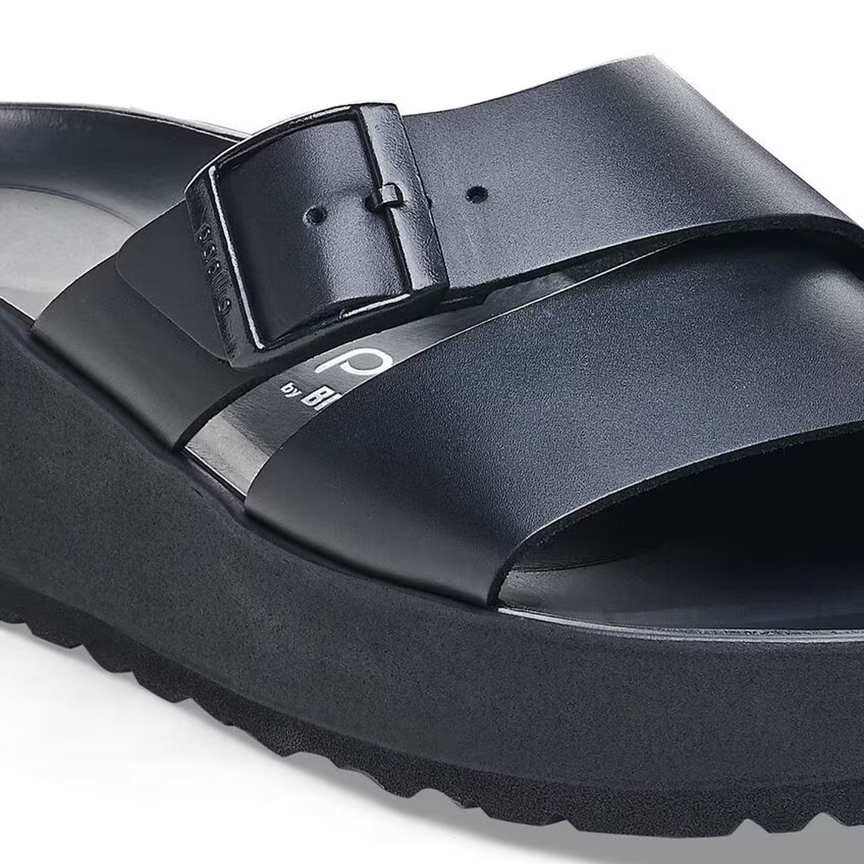 Birkenstock Almina Narrow Slide Sandal (Women) - Black Leather Sandal - Slide - The Heel Shoe Fitters