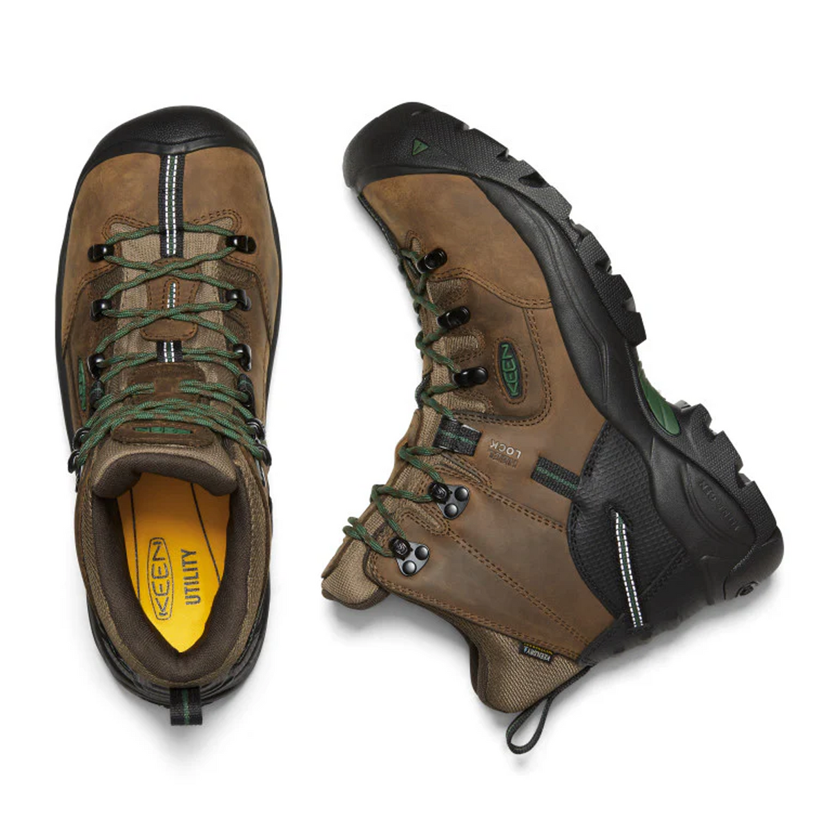 Keen Utility Pittsburgh Energy 6" Waterproof Composite Toe Work Boot (Men) - Cascade Brown/Greener Pastures Boots - Work - 6 Inch - The Heel Shoe Fitters