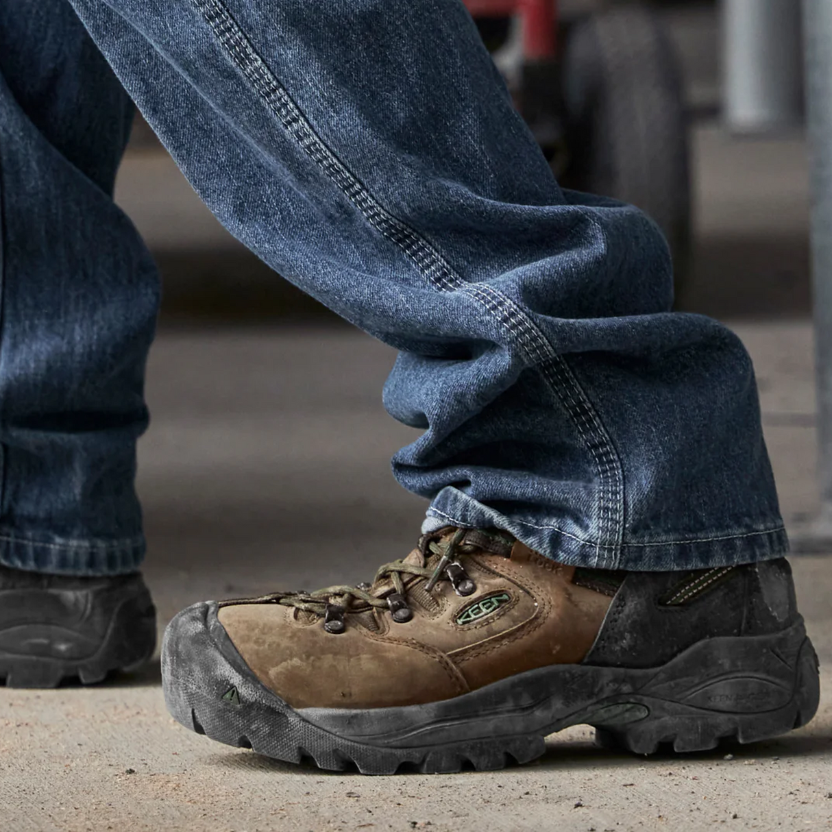 Keen Utility Pittsburgh Energy 6" Waterproof Composite Toe Work Boot (Men) - Cascade Brown/Greener Pastures Boots - Work - 6 Inch - The Heel Shoe Fitters