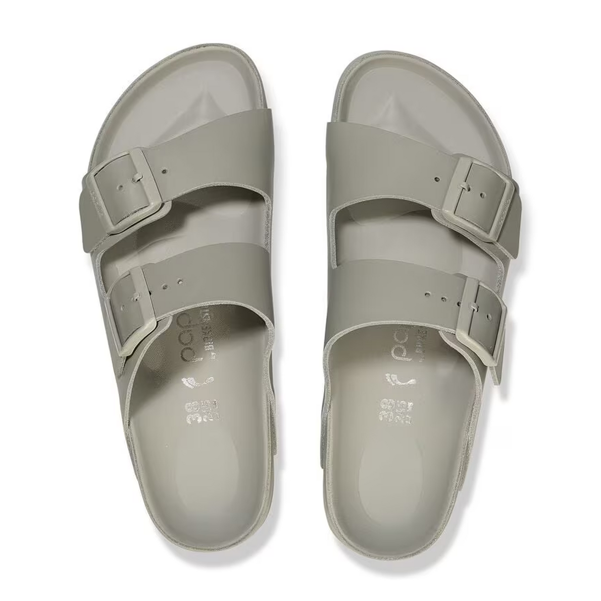 Birkenstock Arizona Exquisite Flex Platform Narrow Slide Sandal (Women) - Mineral Gray Leather Sandal - Slide - The Heel Shoe Fitters