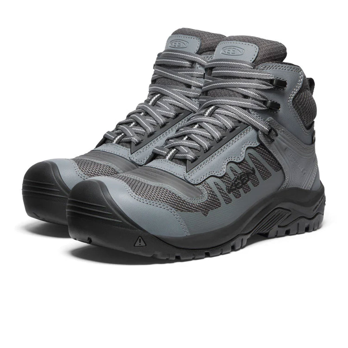 Keen Utility Reno Mid KBF Waterproof Carbon Fiber Toe Work Boot (Men) - Magnet/Black Boots - Work - 6 Inch - The Heel Shoe Fitters