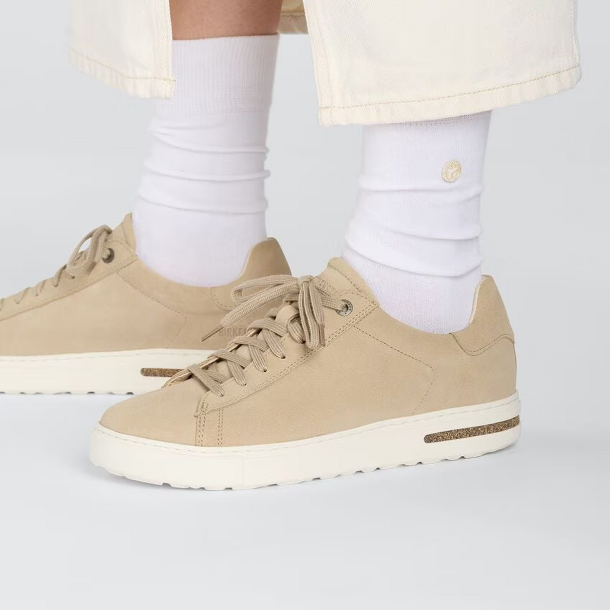 Birkenstock Bend Sneaker (Men) - Sandcastle Suede/White Athletic - Casual - Lace Up - The Heel Shoe Fitters