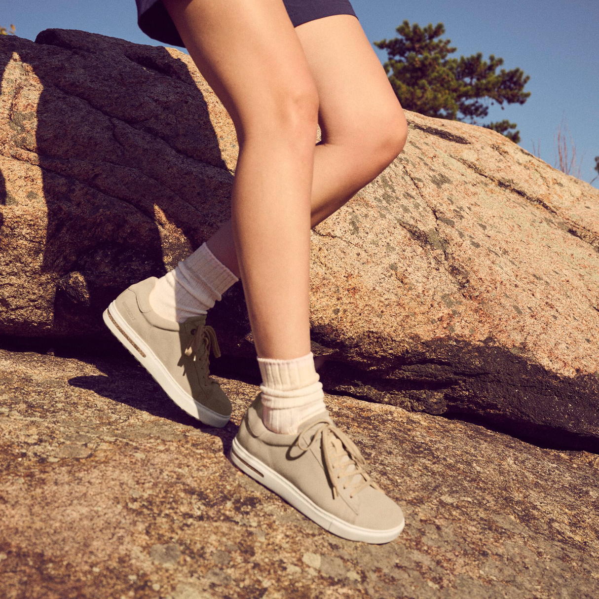 Birkenstock Bend Narrow Sneaker (Women) - Sandcastle Suede Athletic - Casual - Lace Up - The Heel Shoe Fitters