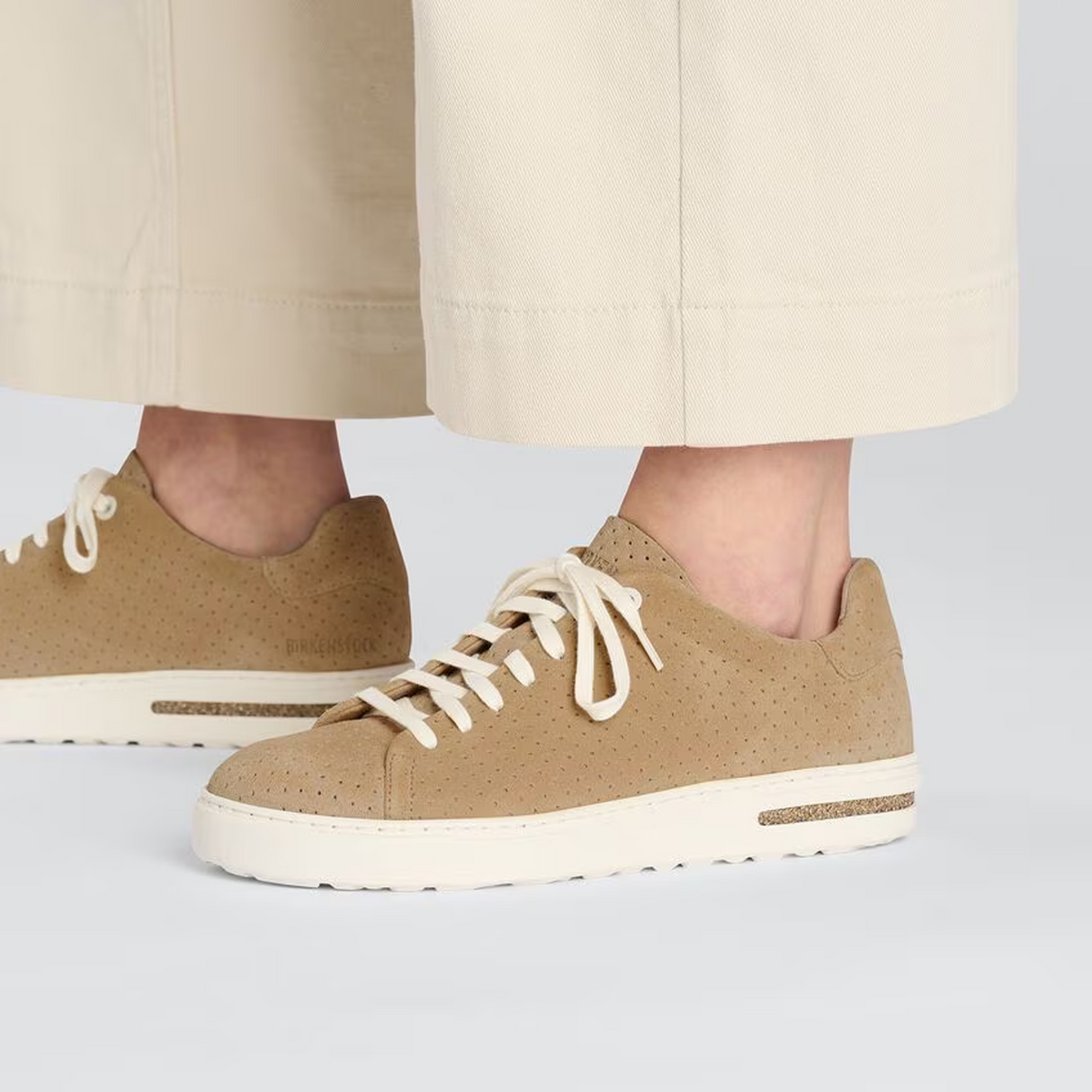 Birkenstock Bend Narrow Sneaker (Women) - Dotted New Beige Suede Athletic - Casual - Lace Up - The Heel Shoe Fitters