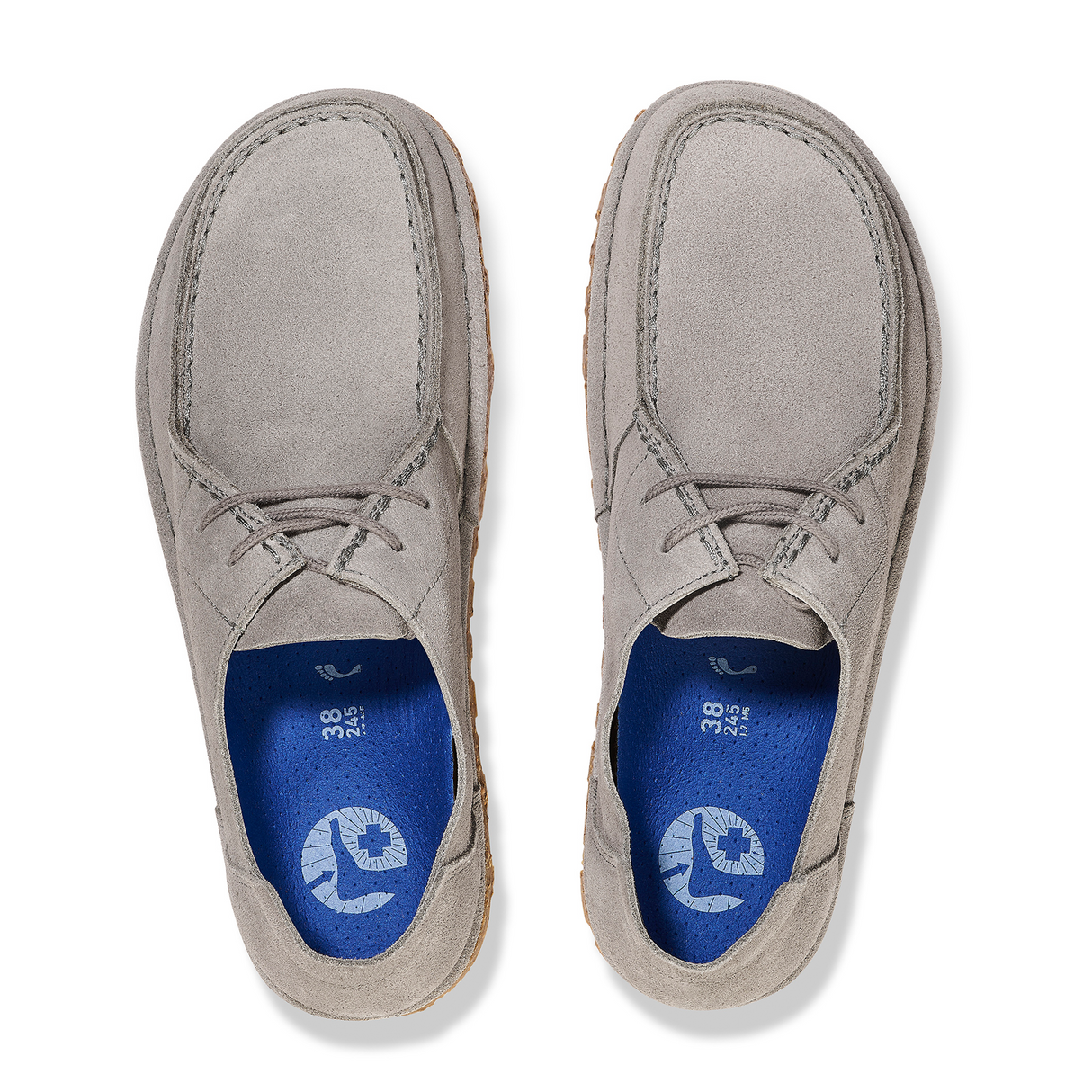 Birkenstock Utti Lace Up (Men) - Whale Gray Suede Dress-Casual - Slip On - The Heel Shoe Fitters