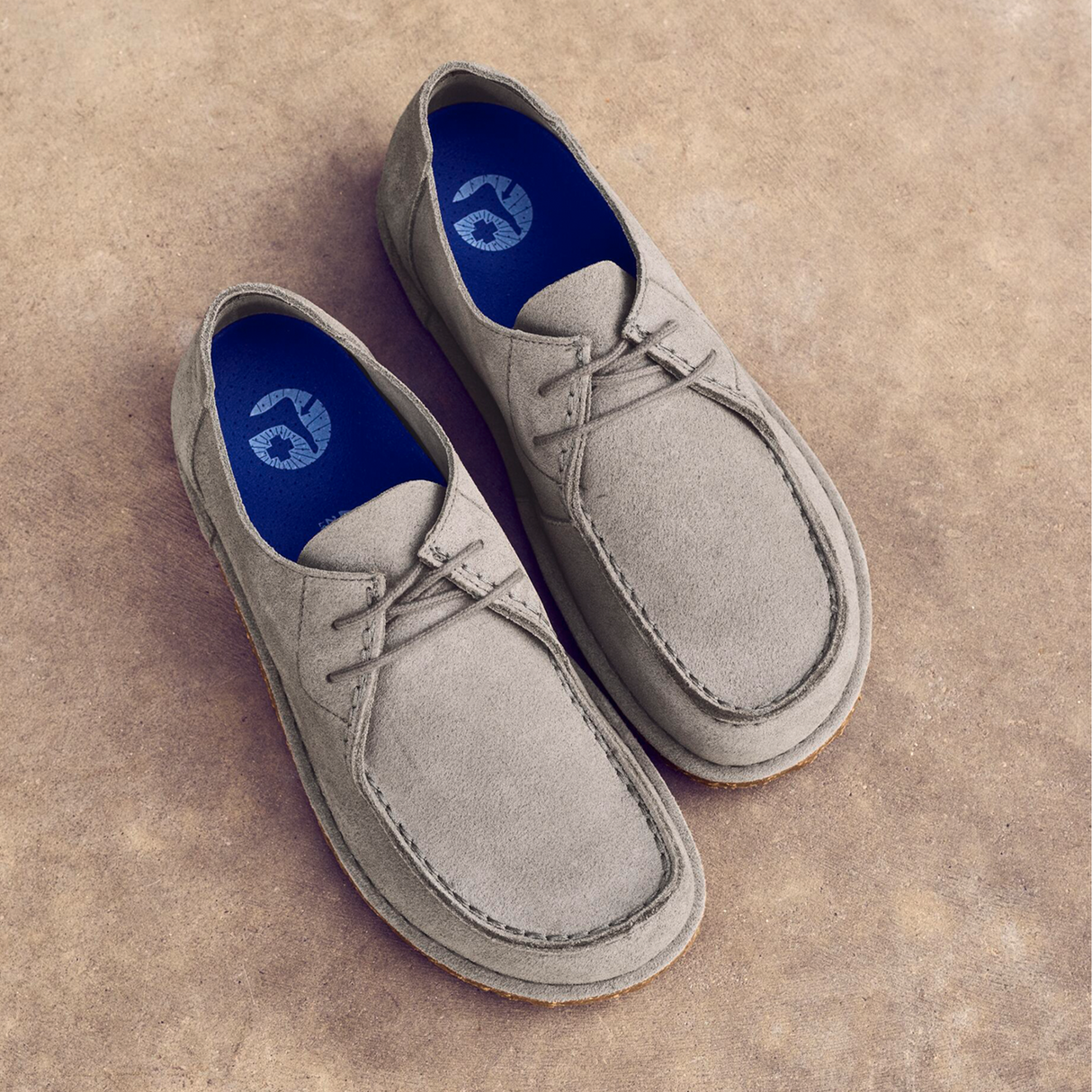 Birkenstock Utti Lace Up (Men) - Whale Gray Suede Dress-Casual - Slip On - The Heel Shoe Fitters