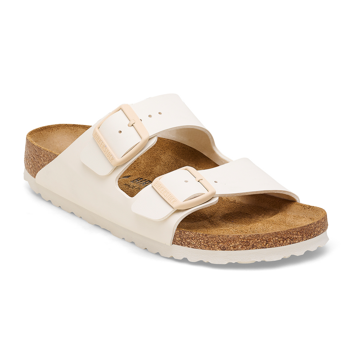 Birkenstock Arizona Narrow Slide Sandal (Women) - Eggshell Birko-Flor Sandal - Slide - The Heel Shoe Fitters