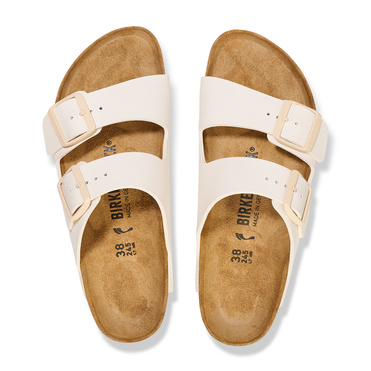 Birkenstock Arizona Narrow Slide Sandal (Women) - Eggshell Birko-Flor Sandal - Slide - The Heel Shoe Fitters