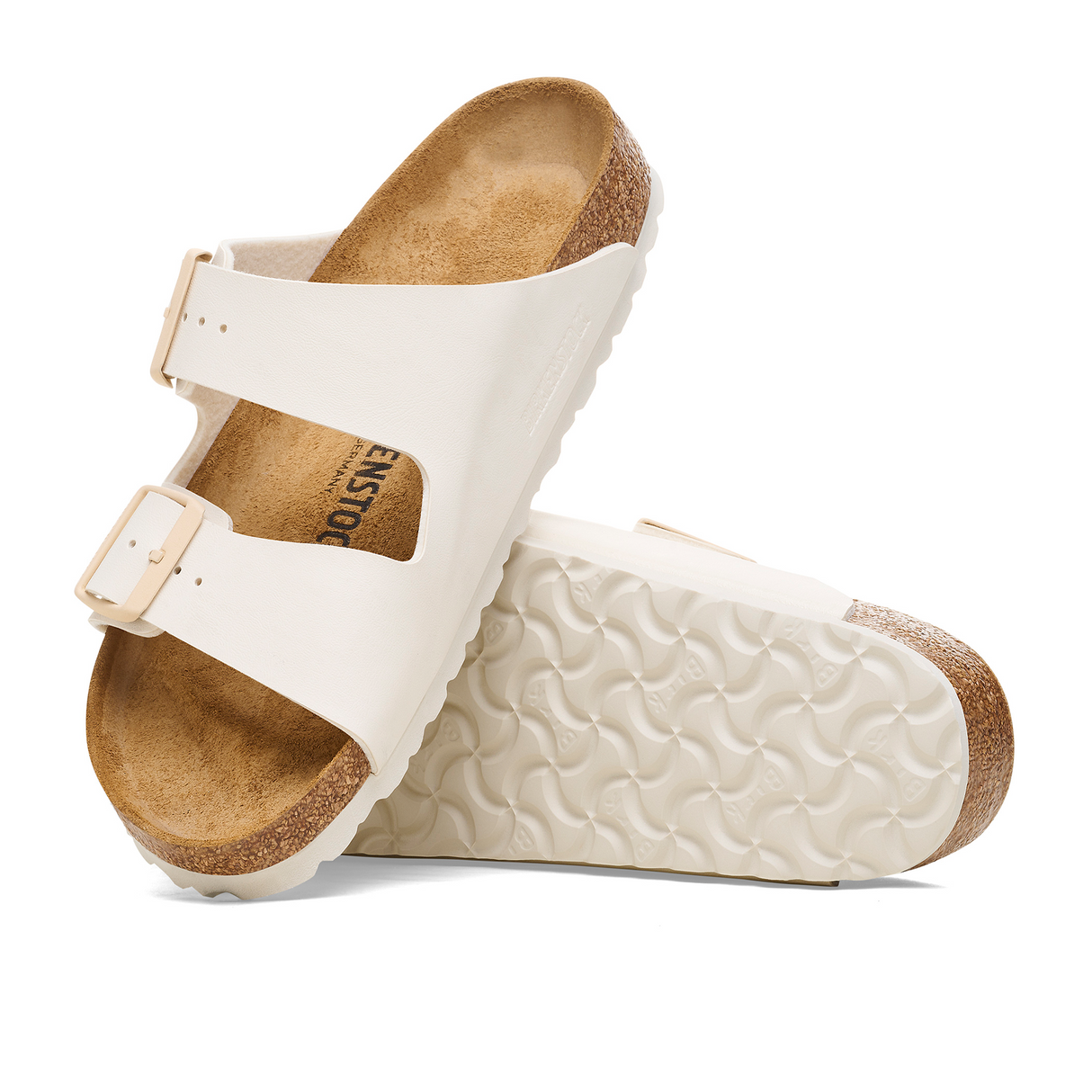 Birkenstock Arizona Narrow Slide Sandal (Women) - Eggshell Birko-Flor Sandal - Slide - The Heel Shoe Fitters