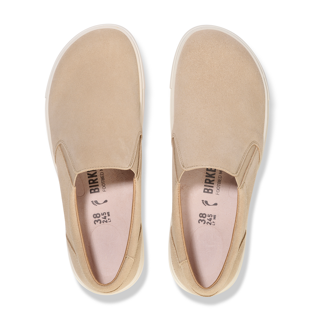 Birkenstock Oswego Narrow Slip On Sneaker (Women) - Sandcastle Suede Dress-Casual - Slip On - The Heel Shoe Fitters