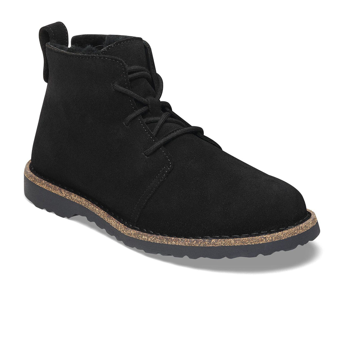 Birkenstock Uppsala Lace Up Mid Boot (Men) - Black Suede  display picture 3