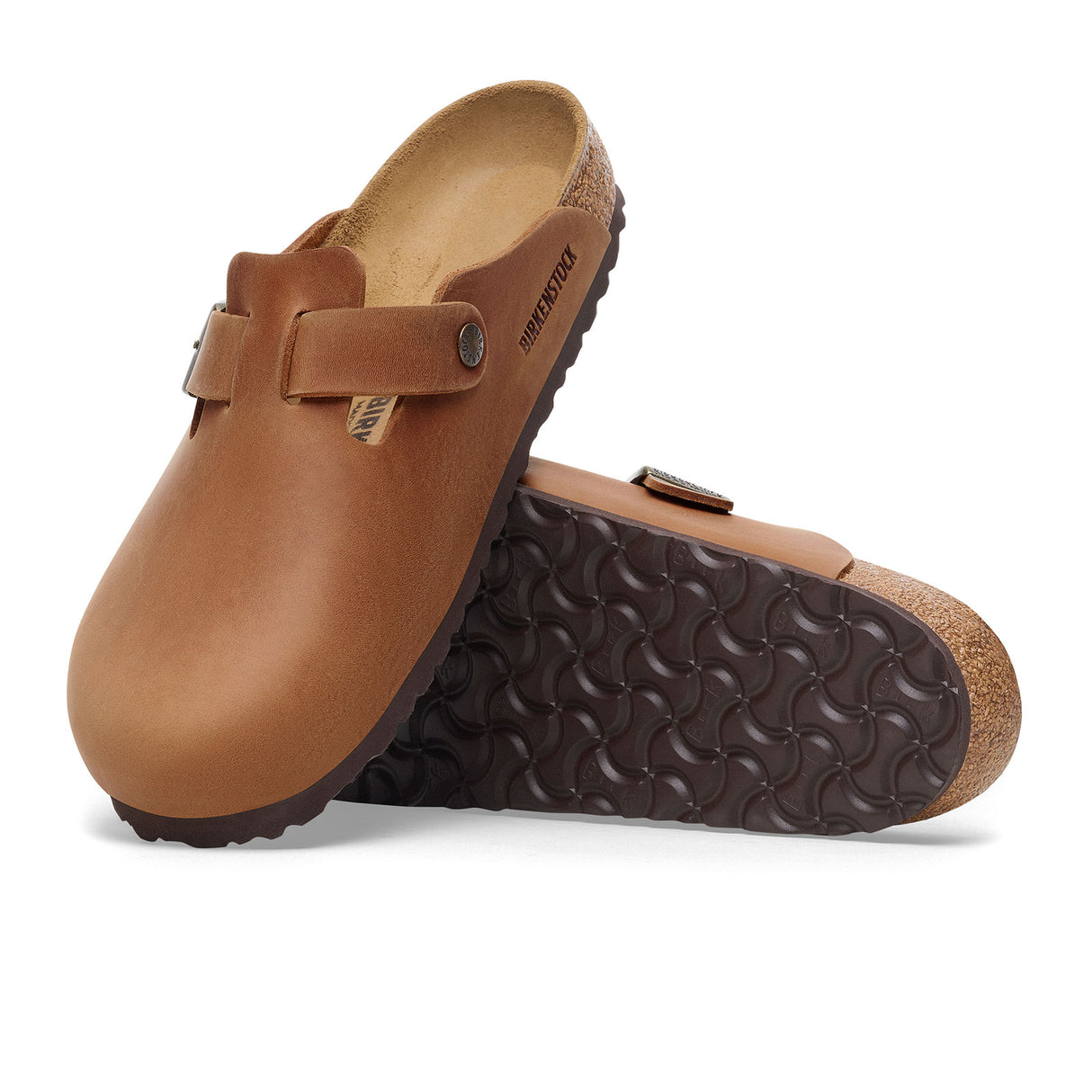 Birkenstock Boston Clog (Men) - Cognac Oiled Leather Dress-Casual - Clogs & Mules - The Heel Shoe Fitters