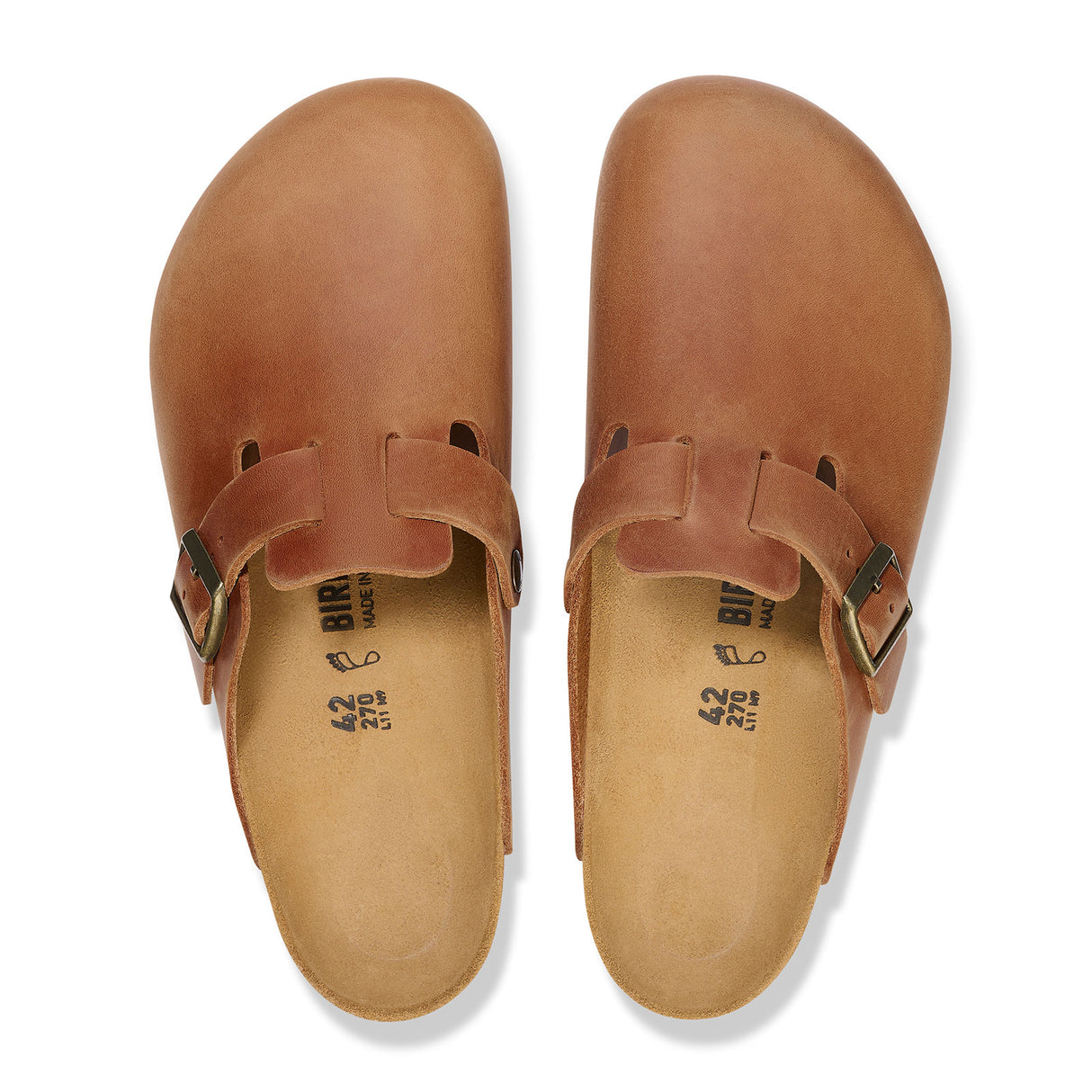 Birkenstock Boston Clog (Men) - Cognac Oiled Leather Dress-Casual - Clogs & Mules - The Heel Shoe Fitters