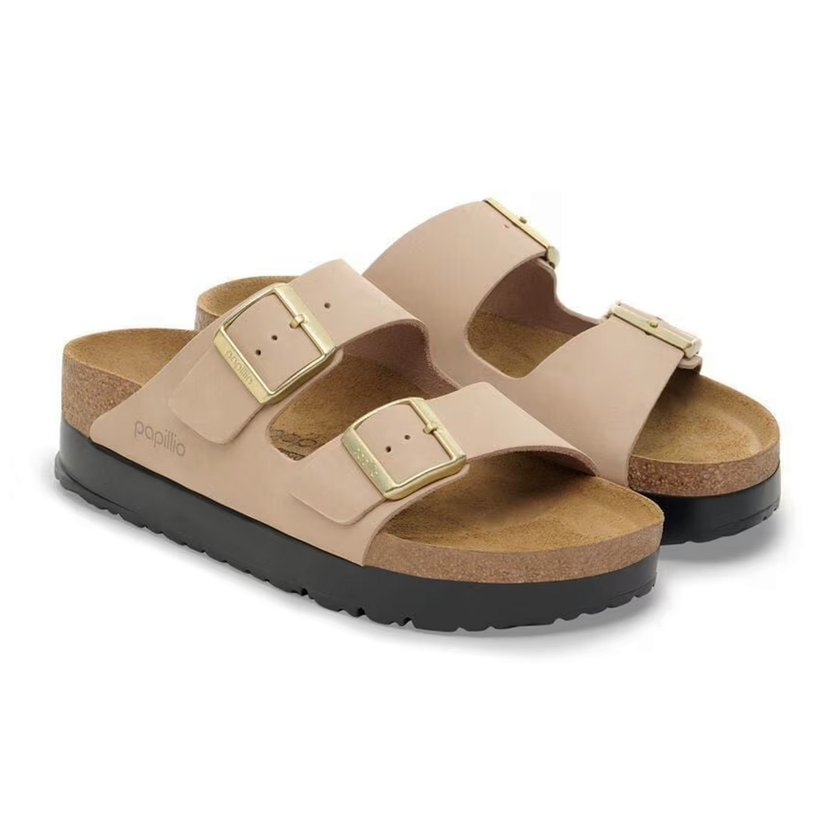 Birkenstock Arizona Platform Narrow Slide Sandal (Women) - Sandcastle Nubuck Sandal - Slide - The Heel Shoe Fitters