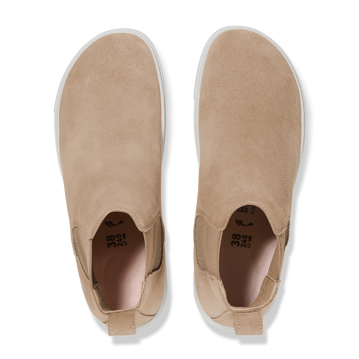 Birkenstock Bend Narrow Chelsea Sneaker (Women) - Taupe Suede Boots - Casual - Ankle - The Heel Shoe Fitters