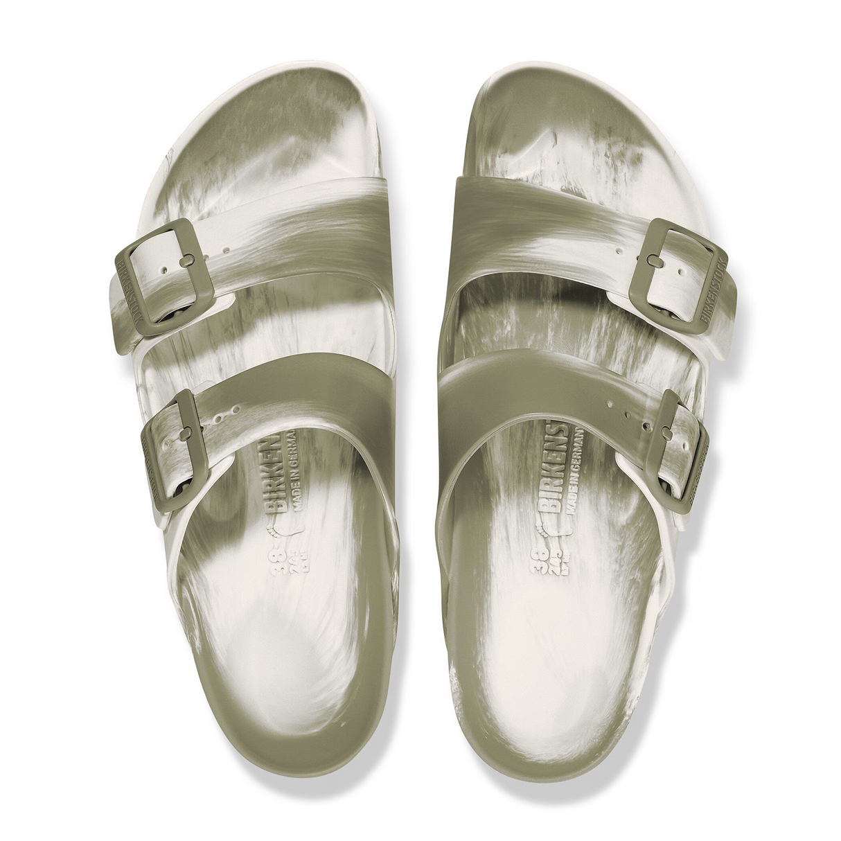Birkenstock Arizona EVA Slide Sandal (Men) - Multi Khaki/Eggshell Sandal - Slide - The Heel Shoe Fitters