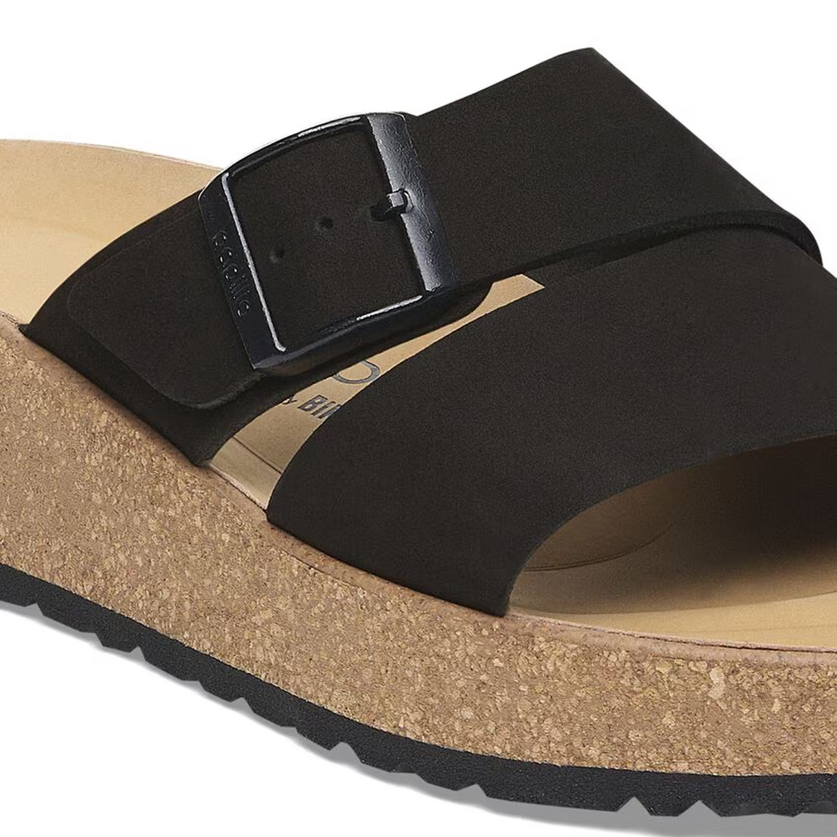 Birkenstock Almina Narrow Slide Sandal (Women) - Black Nubuck Sandal - Slide - The Heel Shoe Fitters