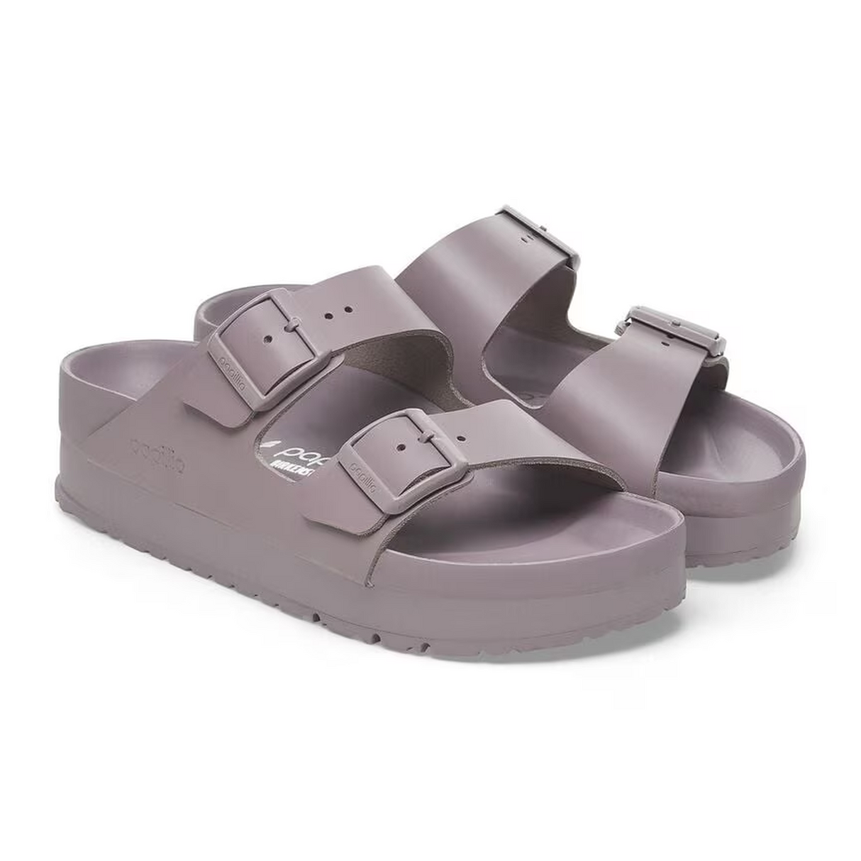Birkenstock Arizona Flex Platform Slide Sandal (Women) - Faded Purple Leather Sandal - Slide - The Heel Shoe Fitters
