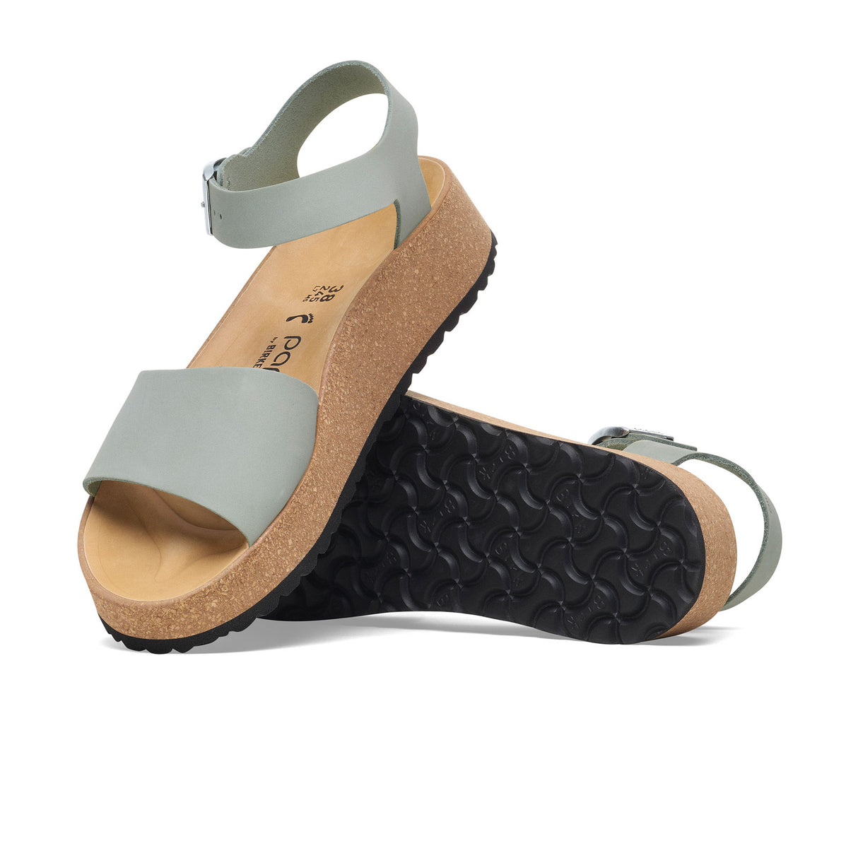 Birkenstock Glenda Narrow Wedge Sandal (Women) - Pure Sage Nubuck Sandal - Heel/Wedge - The Heel Shoe Fitters