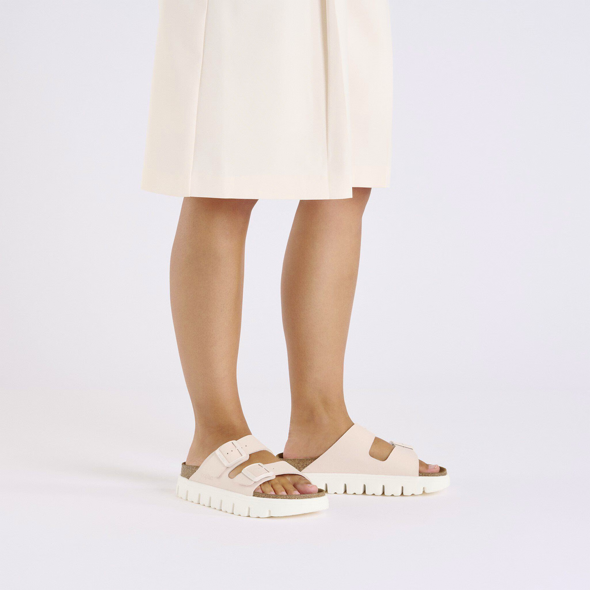 Birkenstock Arizona Chunky Slide Sandal (Women) - Light Rose Birko-Flor Sandal - Slide - The Heel Shoe Fitters