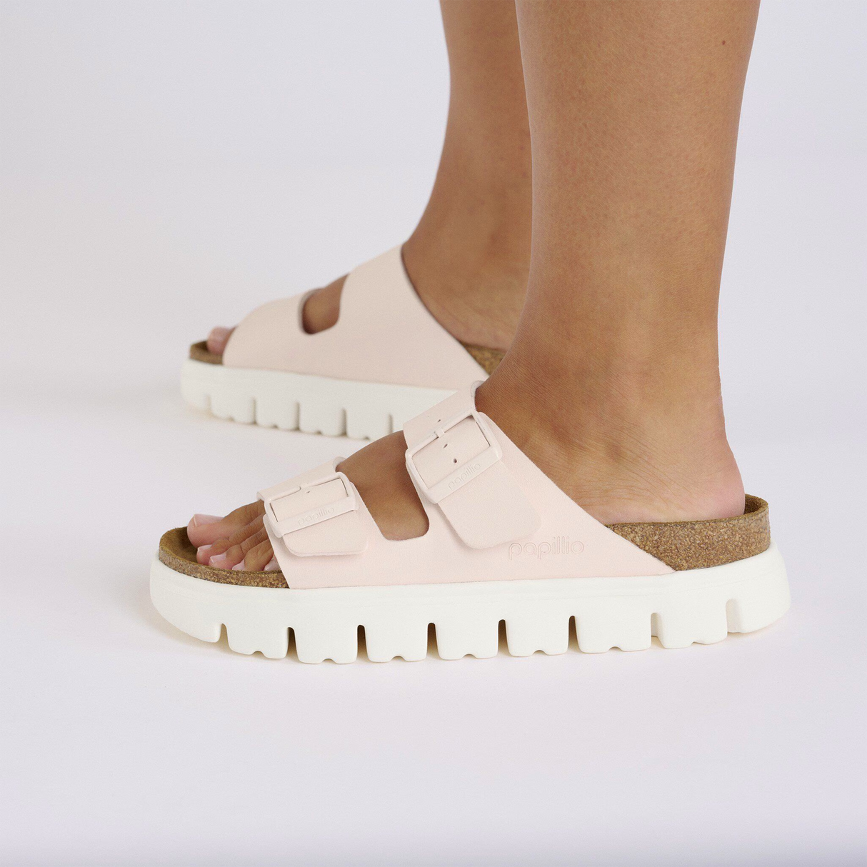 Birkenstock Arizona Chunky Slide Sandal (Women) - Light Rose Birko-Flor Sandal - Slide - The Heel Shoe Fitters