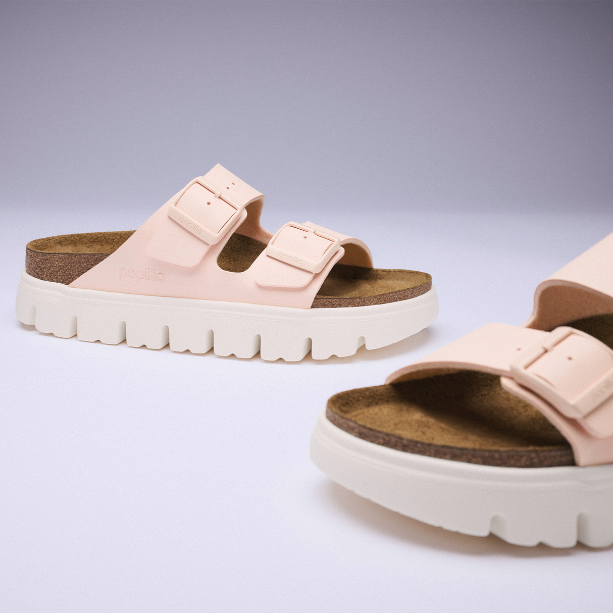 Birkenstock Arizona Chunky Slide Sandal (Women) - Light Rose Birko-Flor Sandal - Slide - The Heel Shoe Fitters