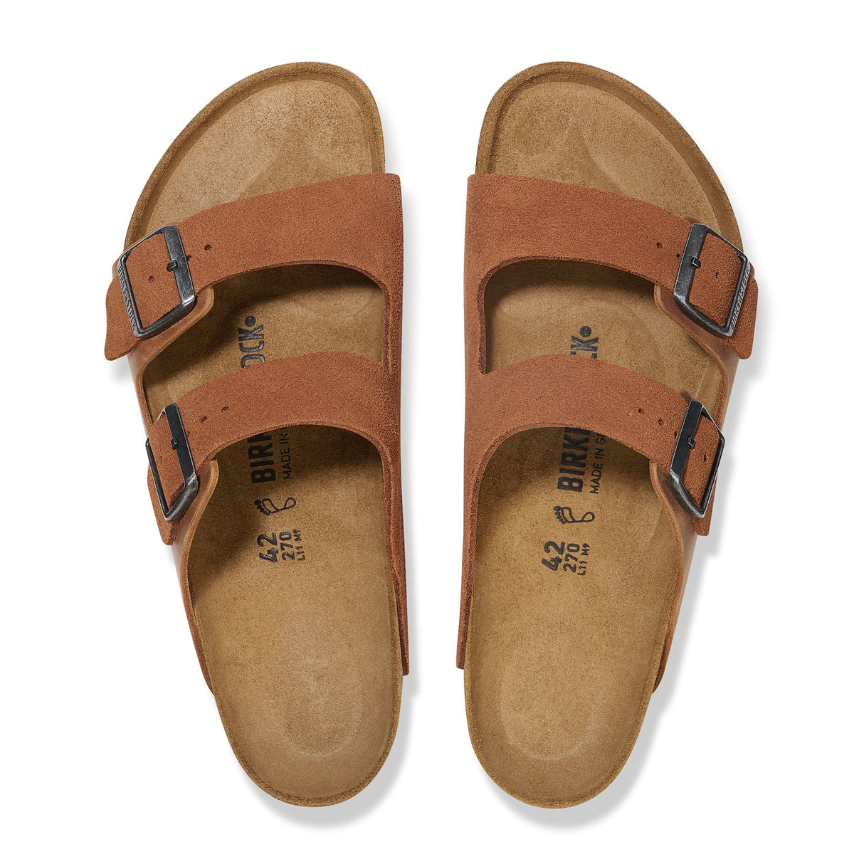 Birkenstock Arizona Slide Sandal (Men) - Cognac/Cognac Suede Sandal - Slide - The Heel Shoe Fitters
