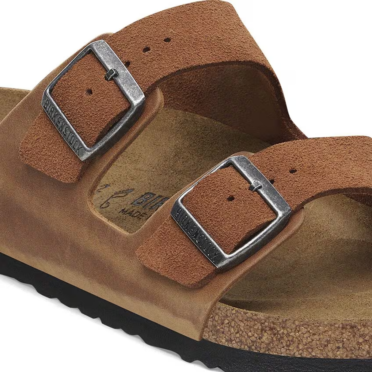 Birkenstock Arizona Slide Sandal (Men) - Cognac/Cognac Suede Sandal - Slide - The Heel Shoe Fitters