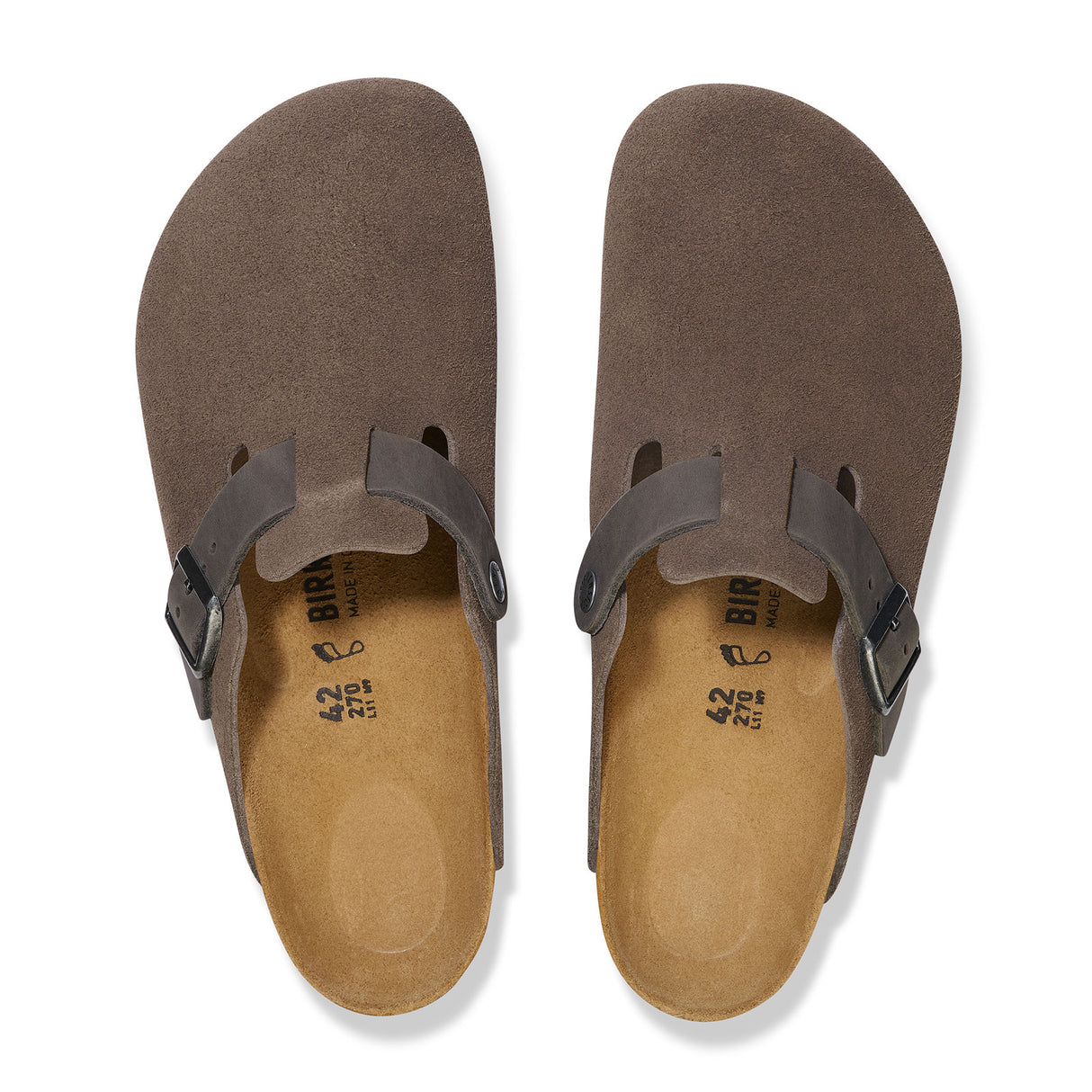 Birkenstock Boston Clog (Men) - Concrete Gray/Iron Dress-Casual - Clogs & Mules - The Heel Shoe Fitters