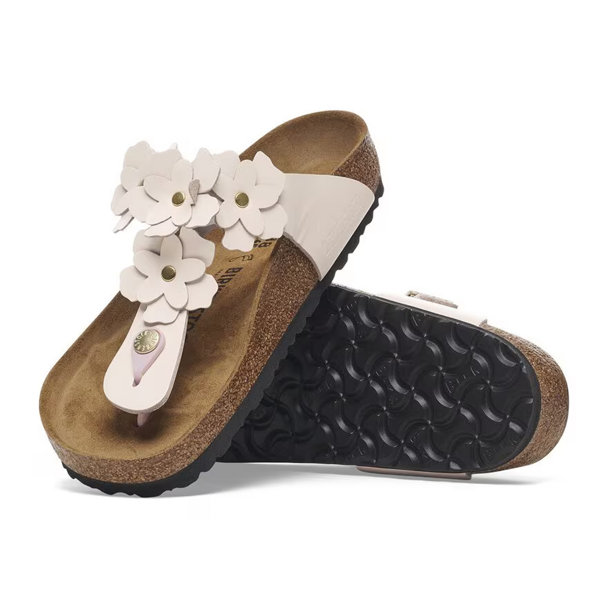 Birkenstock Gizeh Flowers Sandal (Women) - Light Rose Leather Sandal - Thong - The Heel Shoe Fitters