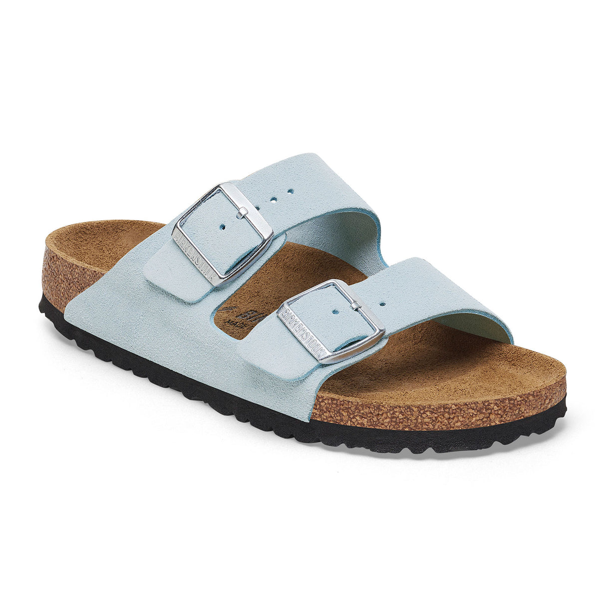 Birkenstock Arizona Narrow Slide Sandal (Women) - Baby Blue Suede Sandal - Slide - The Heel Shoe Fitters