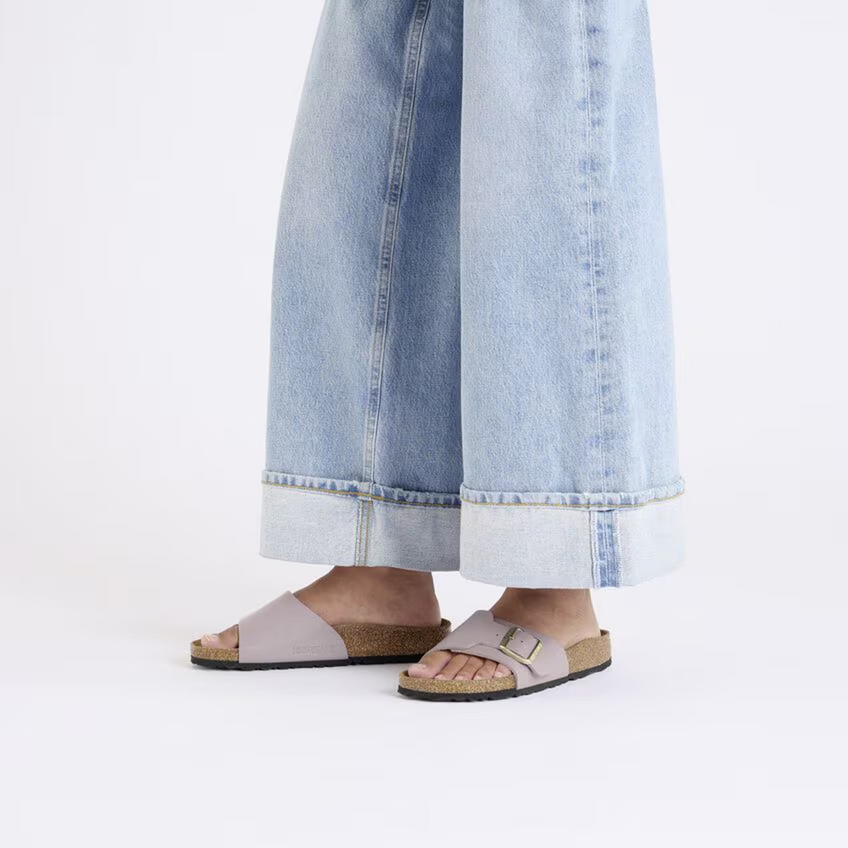 Birkenstock Catalina Narrow Slide Sandal (Women) - Graceful Faded Purple Birko-Flor Sandal - Slide - The Heel Shoe Fitters