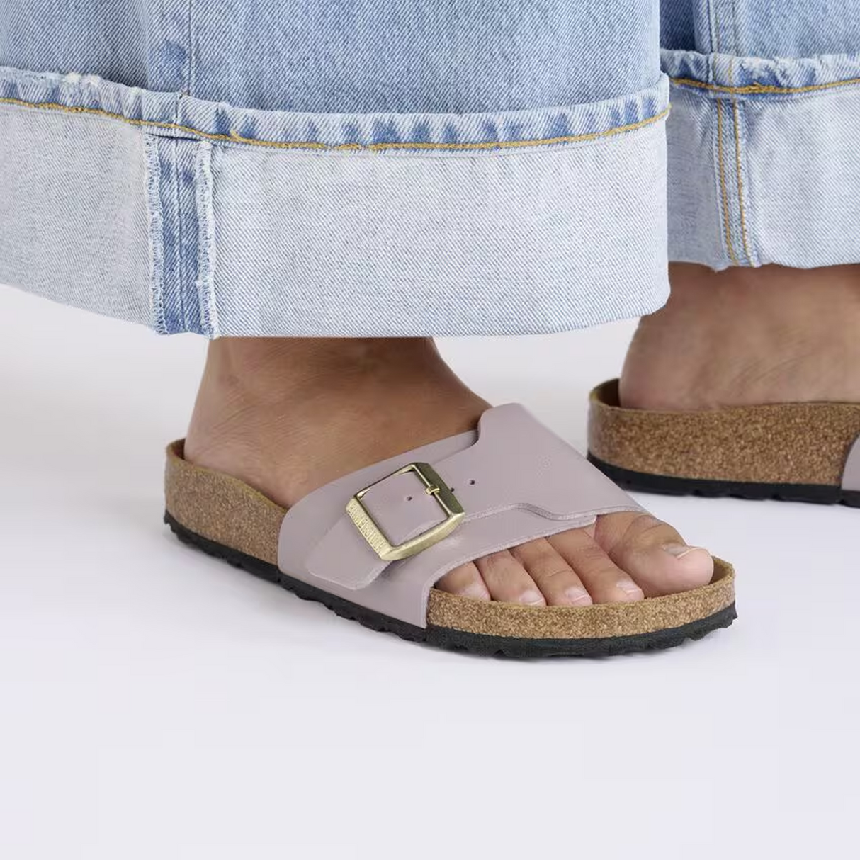 Birkenstock Catalina Narrow Slide Sandal (Women) - Graceful Faded Purple Birko-Flor Sandal - Slide - The Heel Shoe Fitters