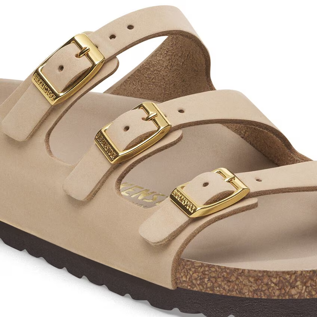 Birkenstock Florida Hex Slide Sandal (Women) - Sandcastle Nubuck Sandal - Slide - The Heel Shoe Fitters