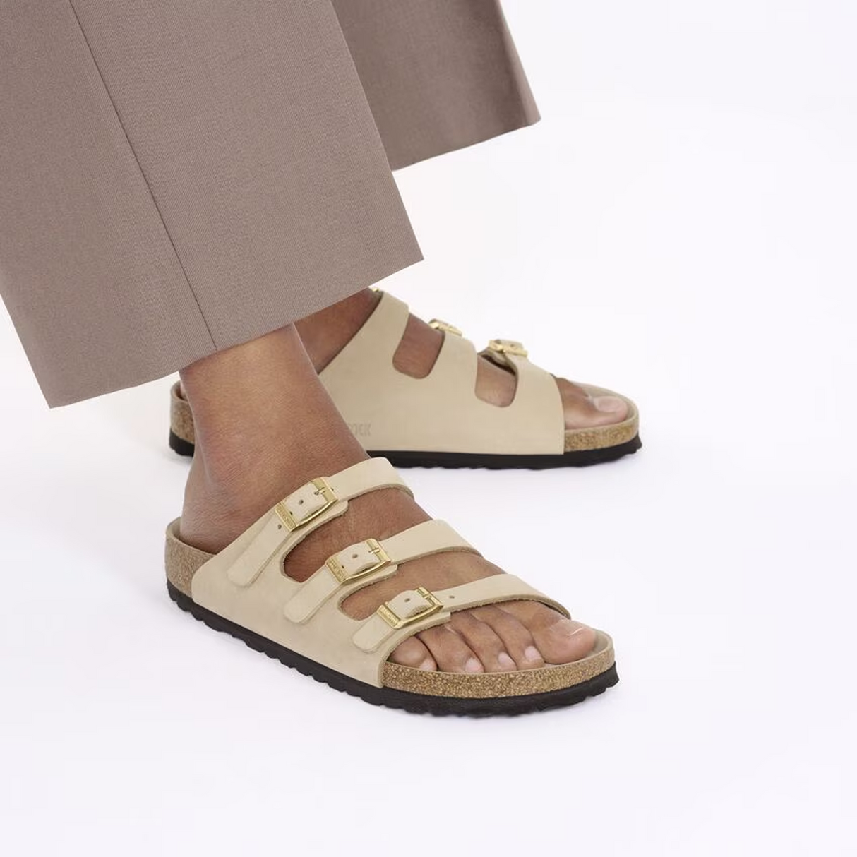 Birkenstock Florida Hex Slide Sandal (Women) - Sandcastle Nubuck Sandal - Slide - The Heel Shoe Fitters
