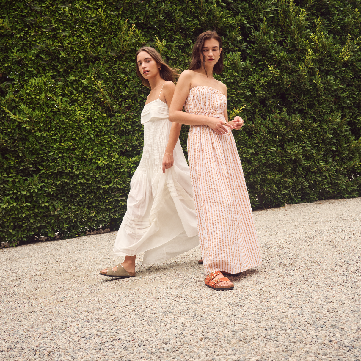 Birkenstock Arizona Rivets Narrow Slide Sandal (Women) - Taupe Suede Sandal - Slide - The Heel Shoe Fitters