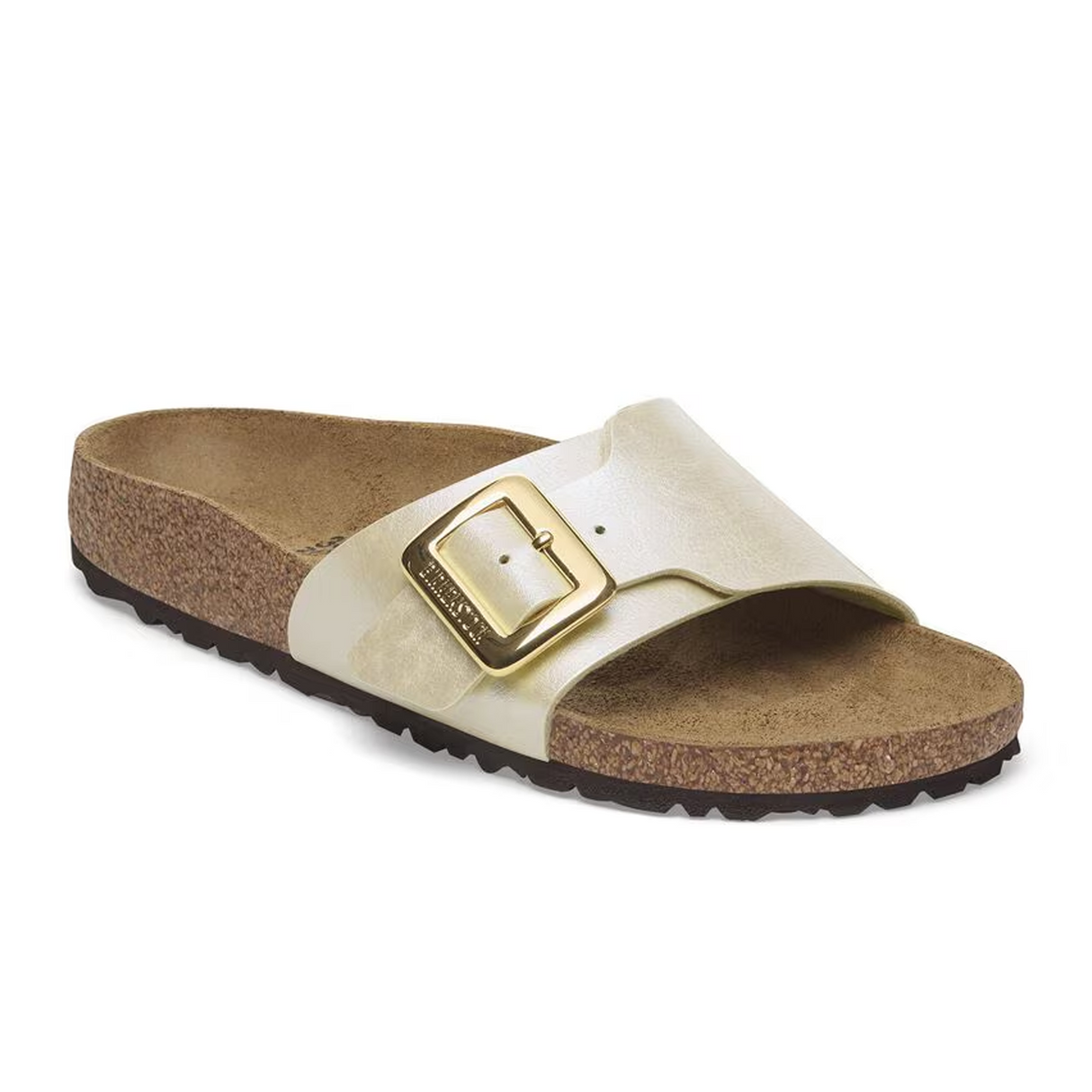 Birkenstock Catalina Luxe Buckle Narrow Slide Sandal (Women) - Graceful Pearl White Sandal - Slide - The Heel Shoe Fitters