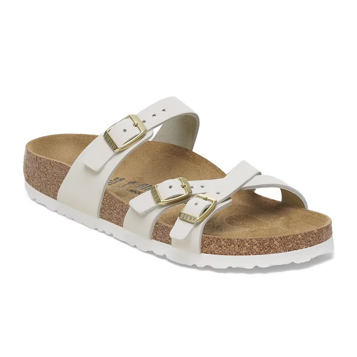 Birkenstock Franca Slide Sandal (Women) - Antique White Nubuck Sandal - Slide - The Heel Shoe Fitters