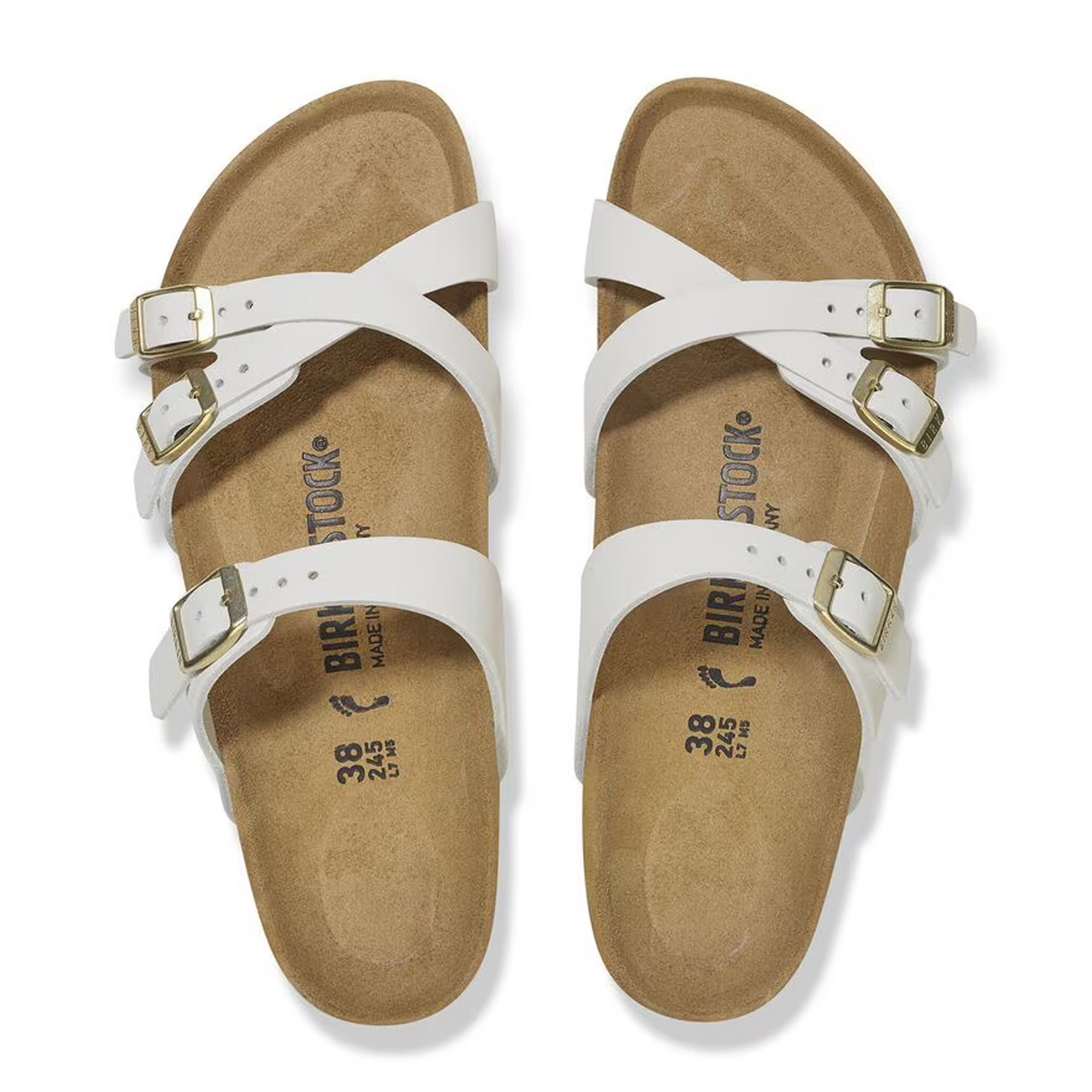 Birkenstock Franca Slide Sandal (Women) - Antique White Nubuck Sandal - Slide - The Heel Shoe Fitters