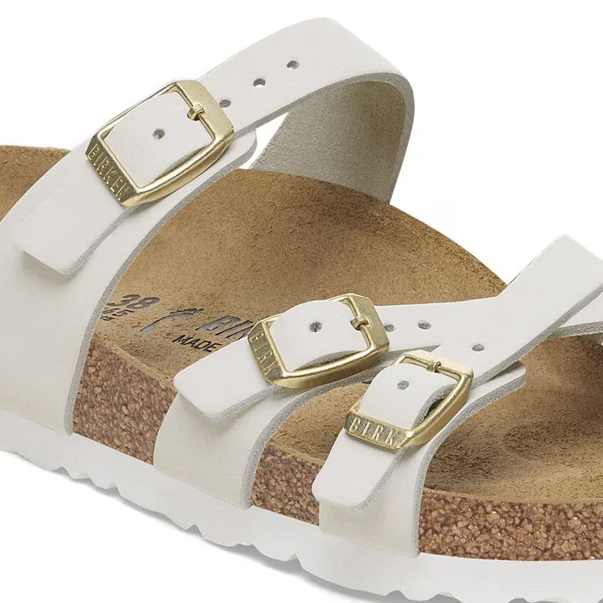 Birkenstock Franca Slide Sandal (Women) - Antique White Nubuck Sandal - Slide - The Heel Shoe Fitters