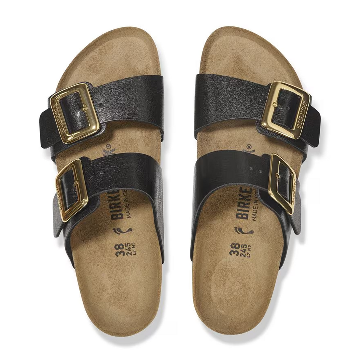 Birkenstock Sydney Luxe Buckle Narrow Slide Sandal (Women) - Graceful Licorice Birko-Flor Sandal - Slide - The Heel Shoe Fitters