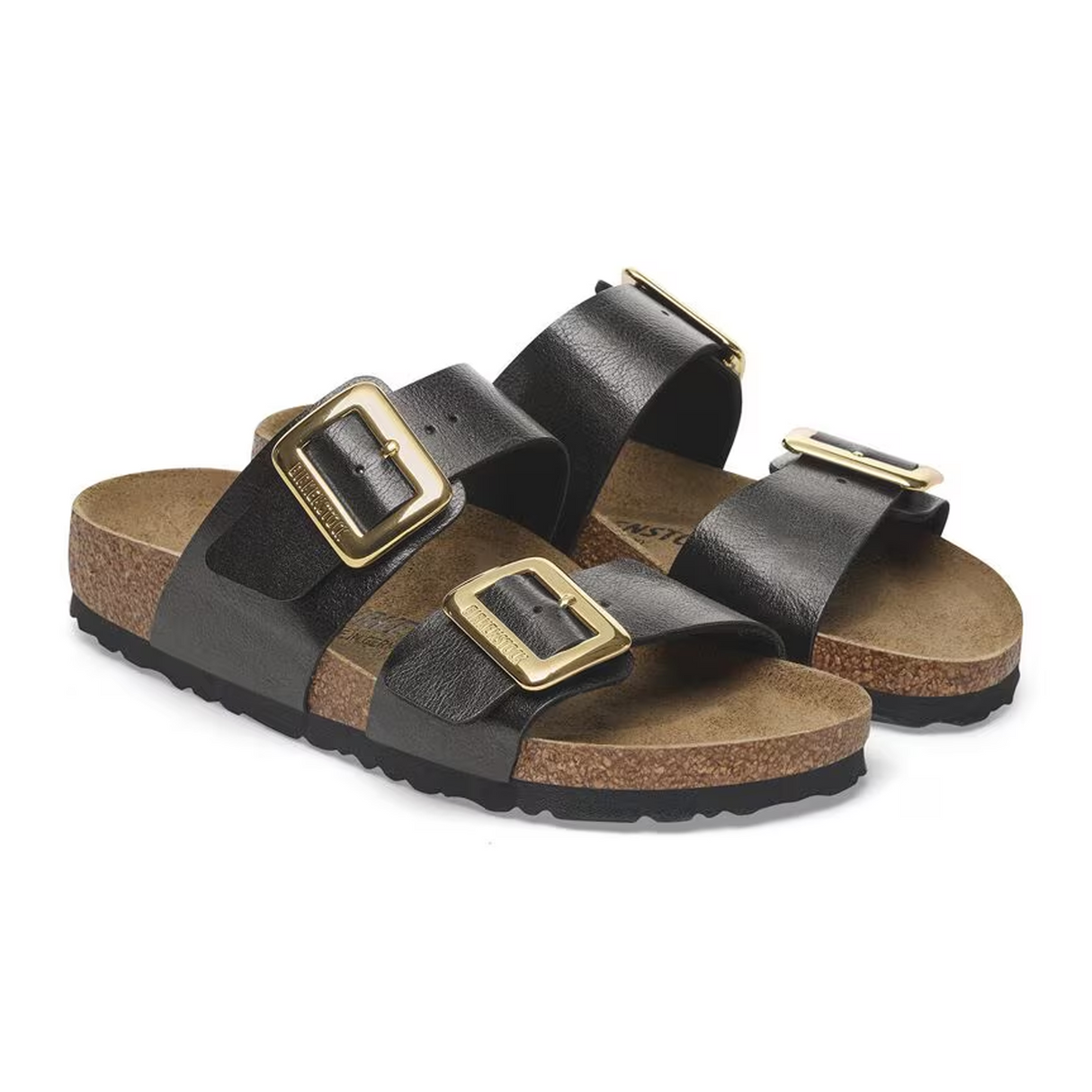 Birkenstock Sydney Luxe Buckle Narrow Slide Sandal (Women) - Graceful Licorice Birko-Flor Sandal - Slide - The Heel Shoe Fitters