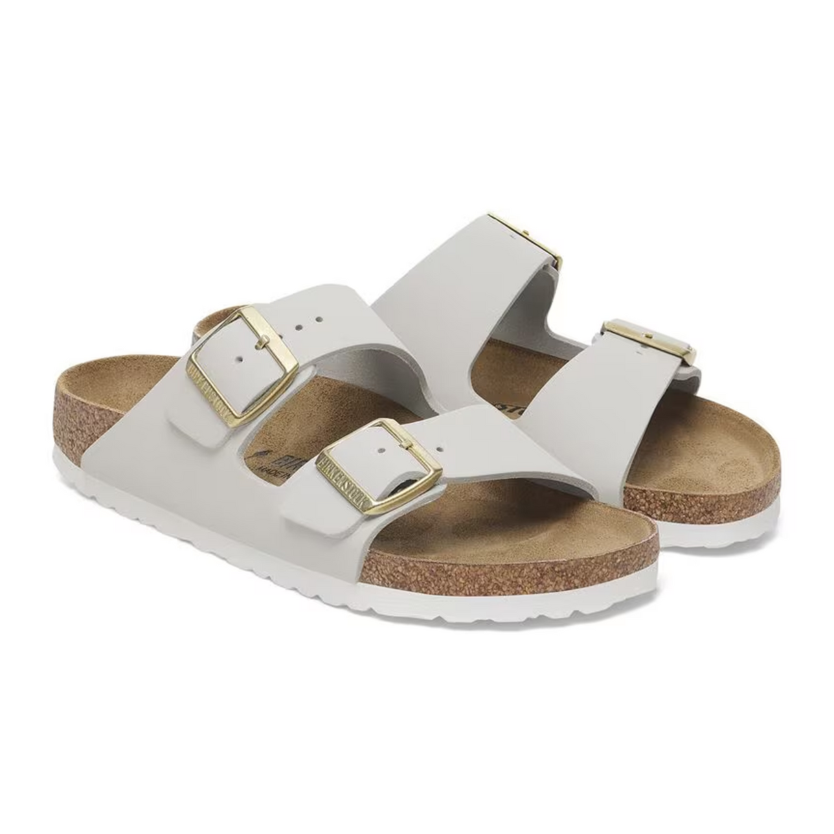Birkenstock Arizona Narrow Slide Sandal (Women) - Antique White Nubuck Sandal - Slide - The Heel Shoe Fitters
