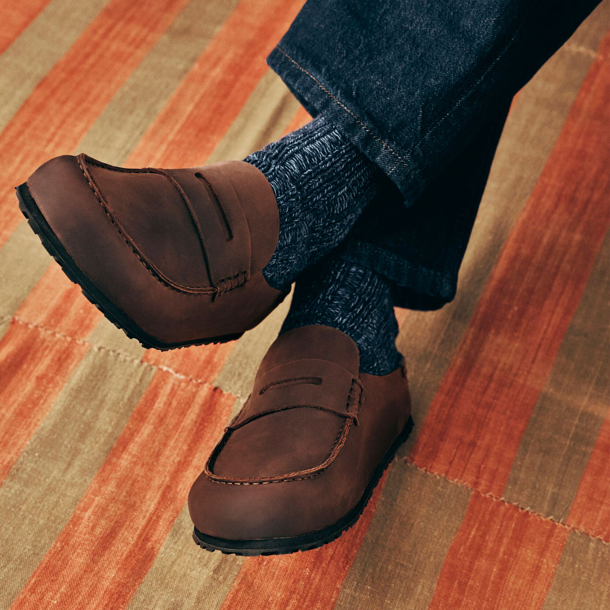 Birkenstock Naples Wrapped Clog (Men) - Habana Oiled Leather Dress-Casual - Clogs & Mules - The Heel Shoe Fitters