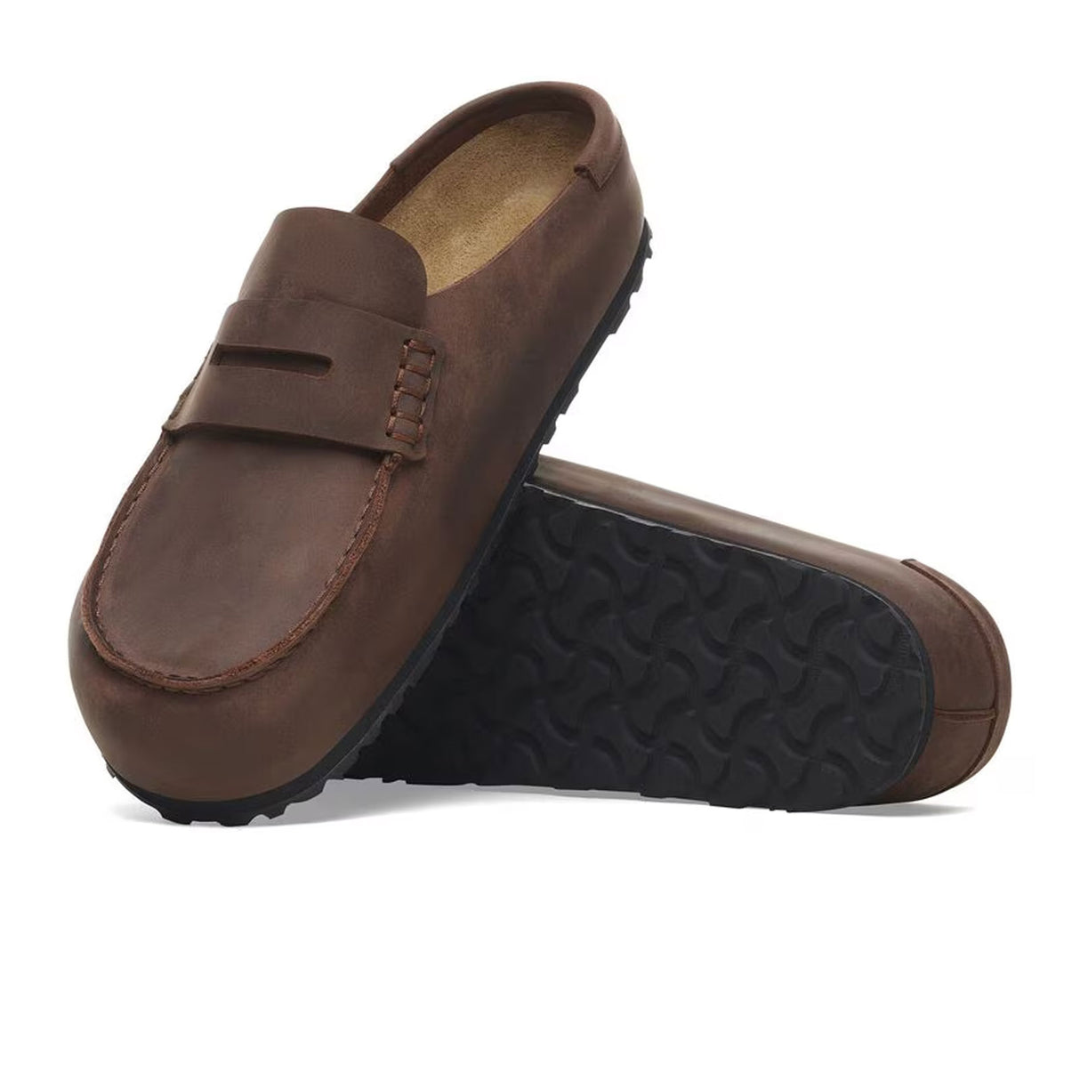 Birkenstock Naples Wrapped Clog (Men) - Habana Oiled Leather Dress-Casual - Clogs & Mules - The Heel Shoe Fitters