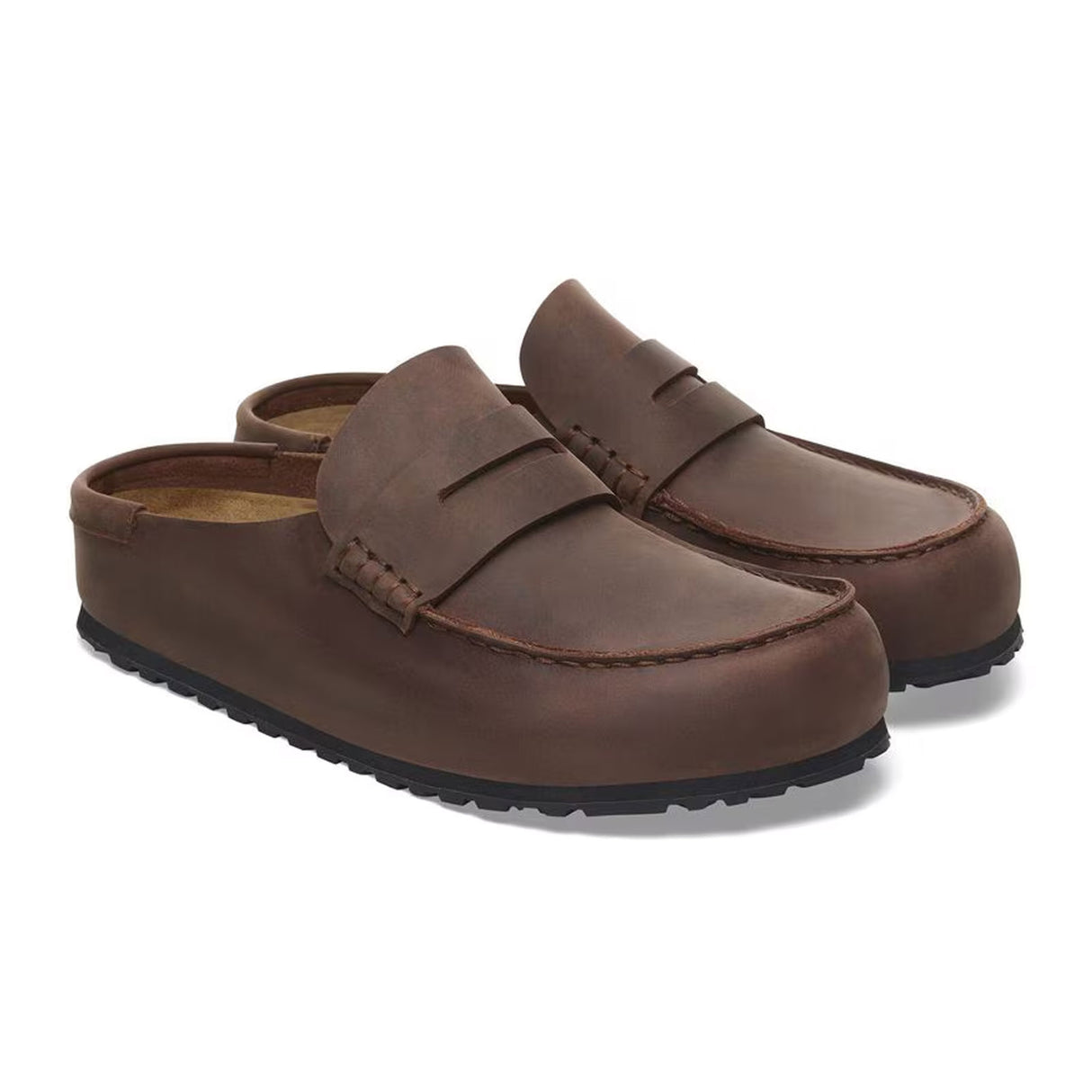 Birkenstock Naples Wrapped Clog (Men) - Habana Oiled Leather Dress-Casual - Clogs & Mules - The Heel Shoe Fitters